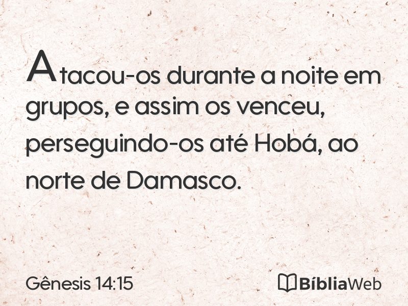 Gênesis 14:15 em imagem para compartilhar