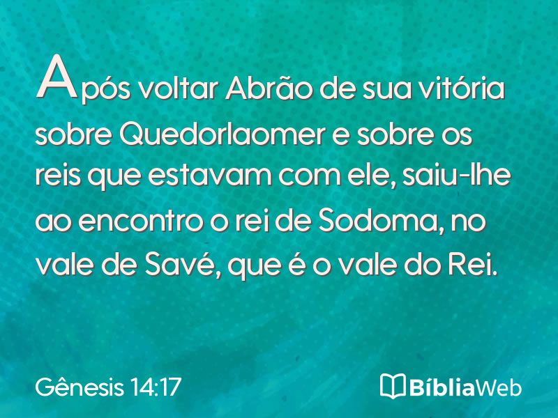 Gênesis 14:17 em imagem para compartilhar