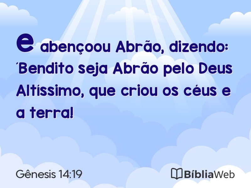 Gênesis 14:19 em imagem para compartilhar