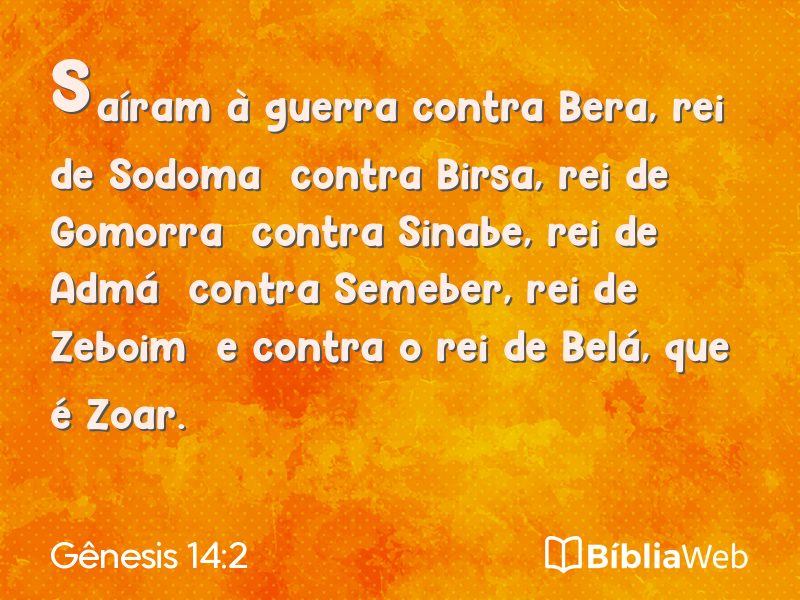 Gênesis 14:2 em imagem para compartilhar
