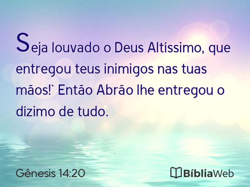 Gênesis 14:20 em imagem para compartilhar