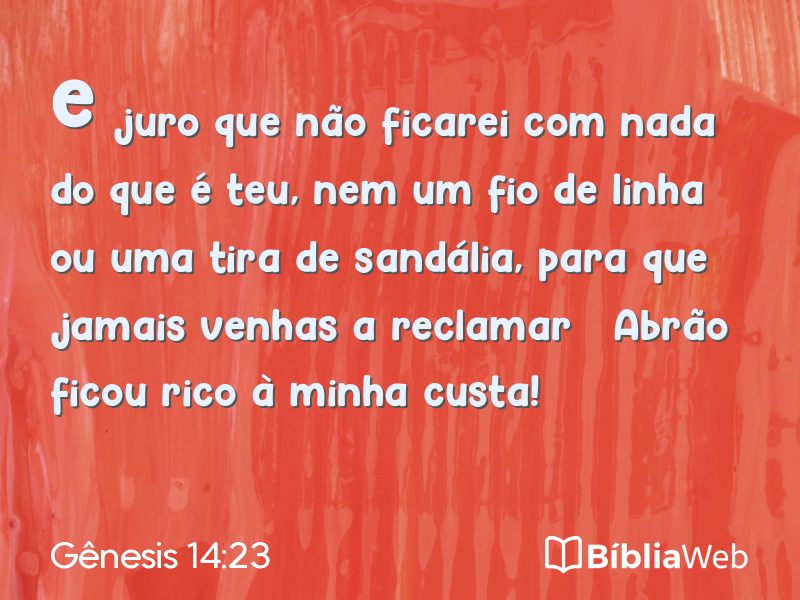 Gênesis 14:23 em imagem para compartilhar