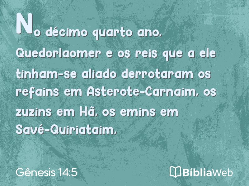 Gênesis 14:5 em imagem para compartilhar