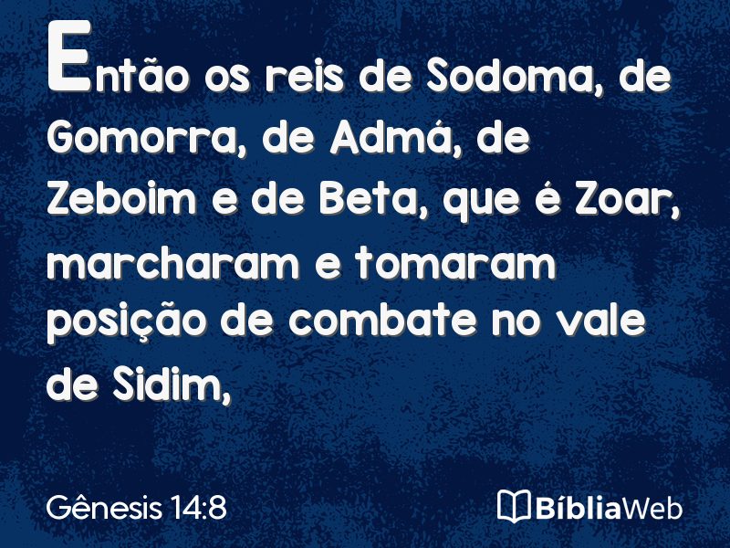 Gênesis 14:8 em imagem para compartilhar