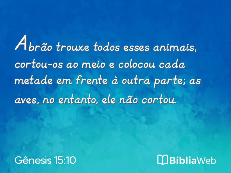 Gênesis 15:10 em imagem para compartilhar