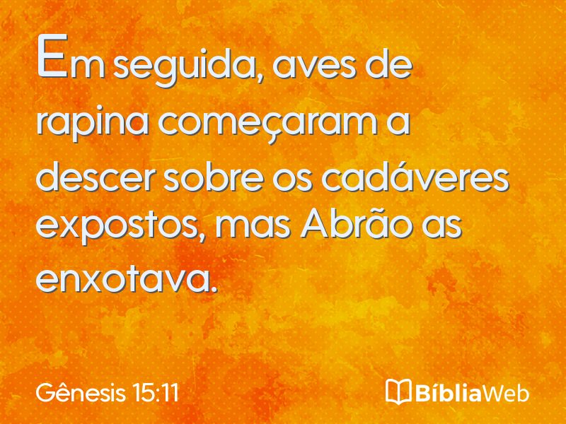 Gênesis 15:11 em imagem para compartilhar