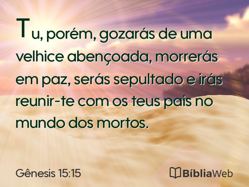 Gênesis 15:15 em imagem para compartilhar