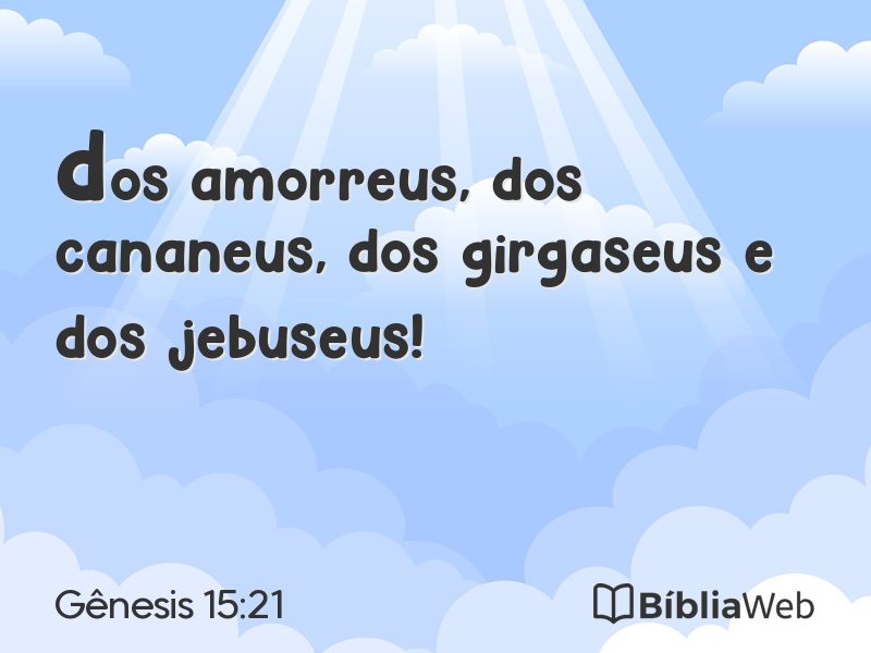 Gênesis 15:21 em imagem para compartilhar