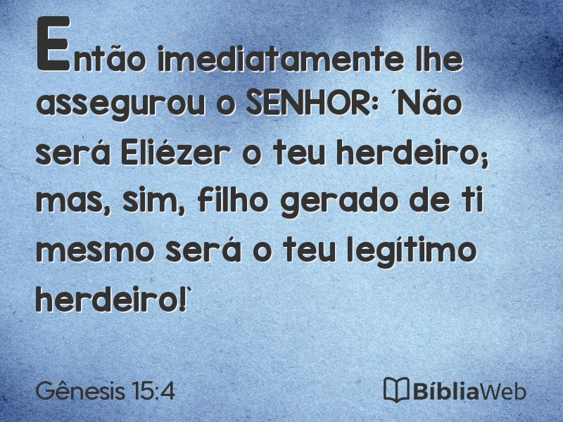 Gênesis 15:4 em imagem para compartilhar
