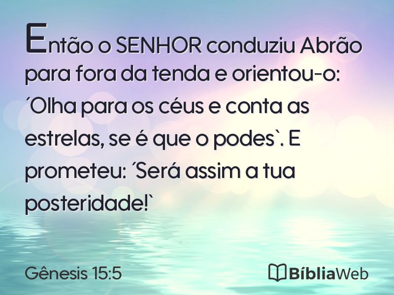 Gênesis 15:5 em imagem para compartilhar