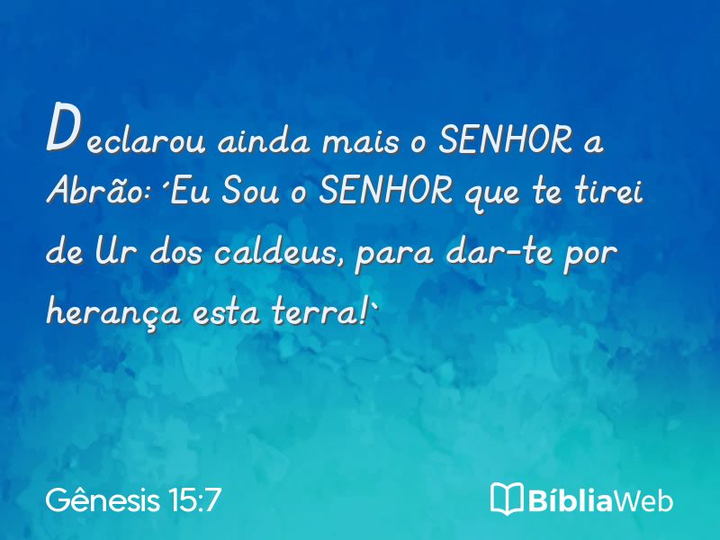 Gênesis 15:7 em imagem para compartilhar