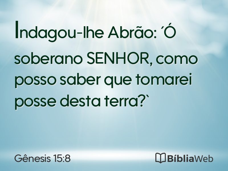 Gênesis 15:8 em imagem para compartilhar