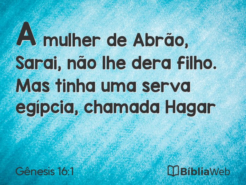 Gênesis 16:1 em imagem para compartilhar