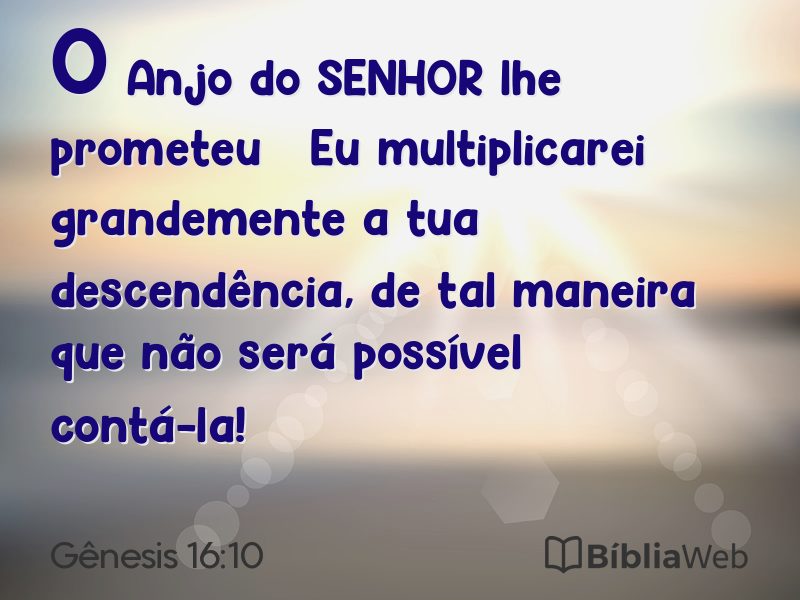 Gênesis 16:10 em imagem para compartilhar