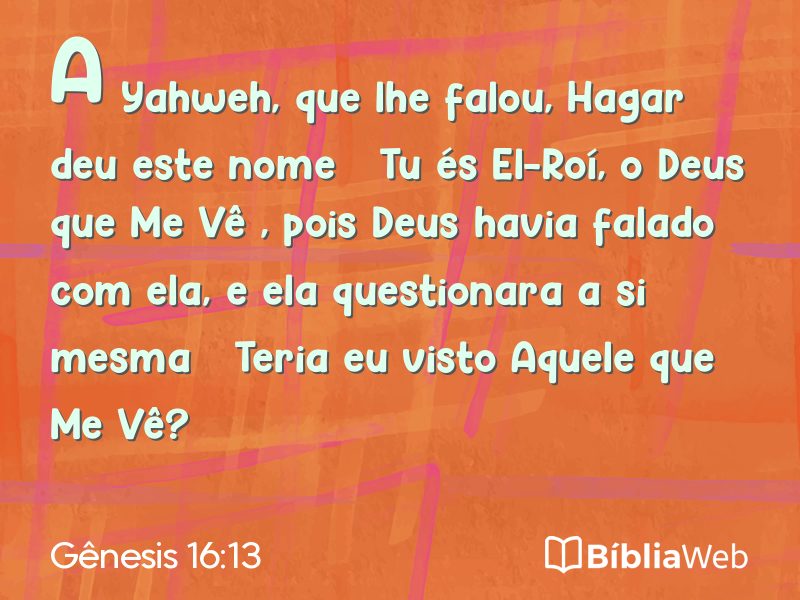 Gênesis 16:13 em imagem para compartilhar