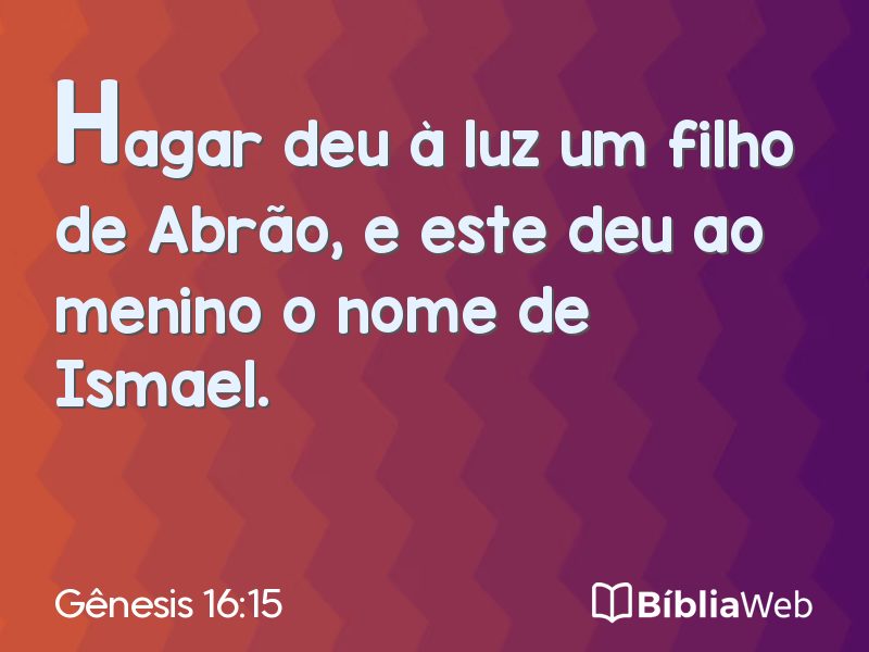 Gênesis 16:15 em imagem para compartilhar