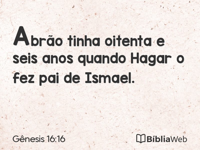 Gênesis 16:16 em imagem para compartilhar