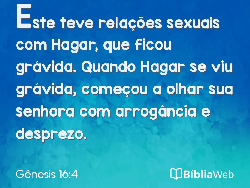Gênesis 16:4 em imagem para compartilhar