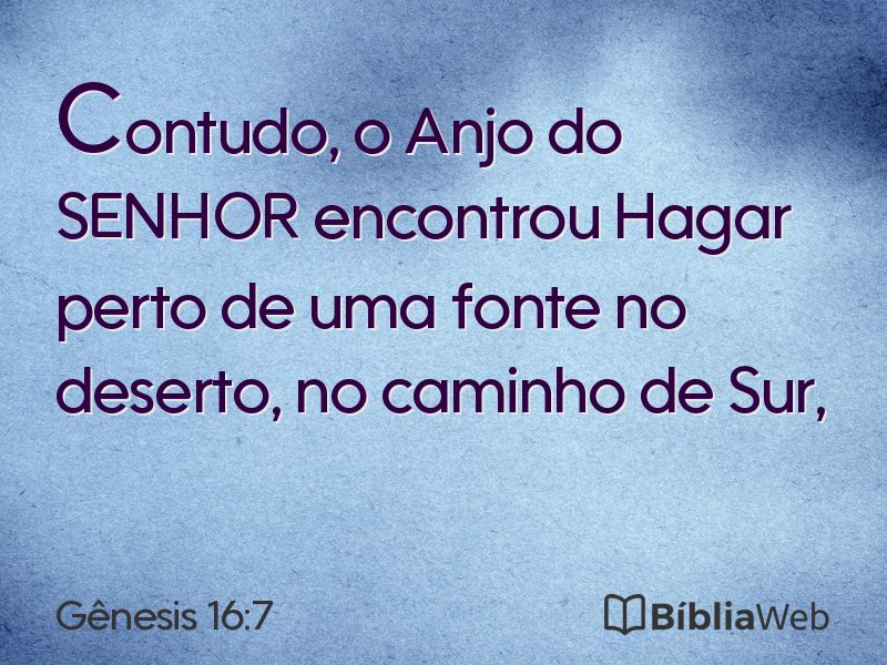 Gênesis 16:7 em imagem para compartilhar