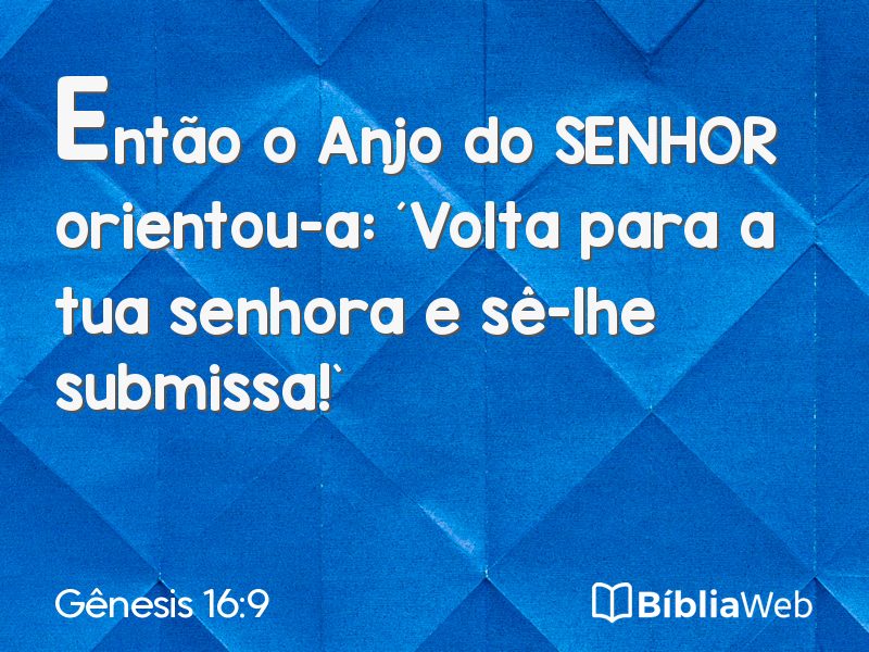 Gênesis 16:9 em imagem para compartilhar