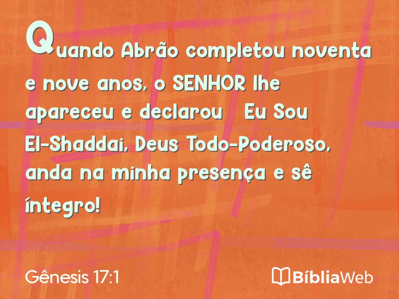 Gênesis 17:1 em imagem para compartilhar