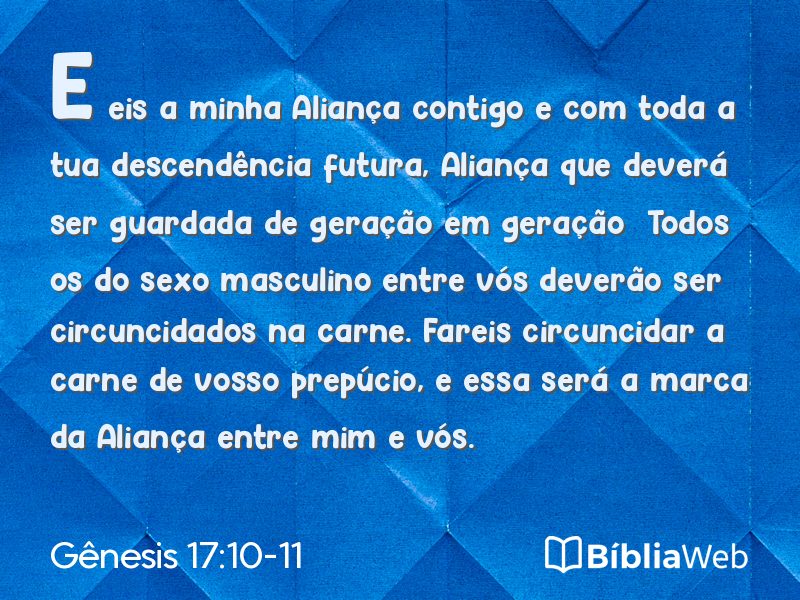 Gênesis 17:10-11 em imagem para compartilhar
