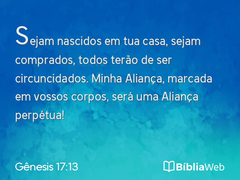 Gênesis 17:13 em imagem para compartilhar