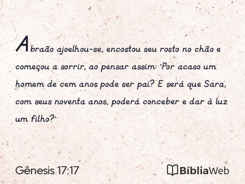 Gênesis 17:17 em imagem para compartilhar