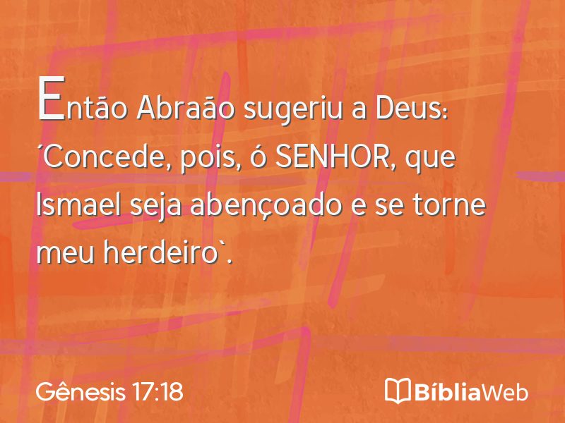 Gênesis 17:18 em imagem para compartilhar