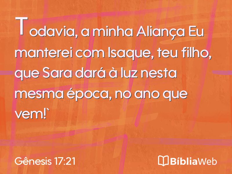 Gênesis 17:21 em imagem para compartilhar