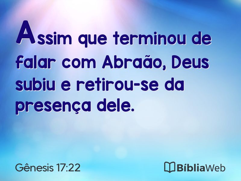 Gênesis 17:22 em imagem para compartilhar