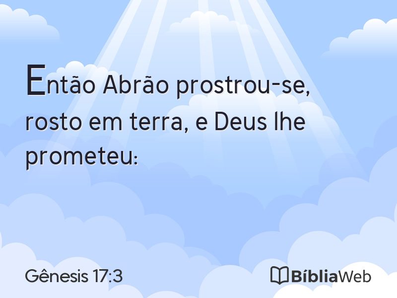 Gênesis 17:3 em imagem para compartilhar