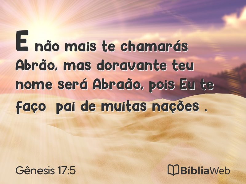 Gênesis 17:5 em imagem para compartilhar