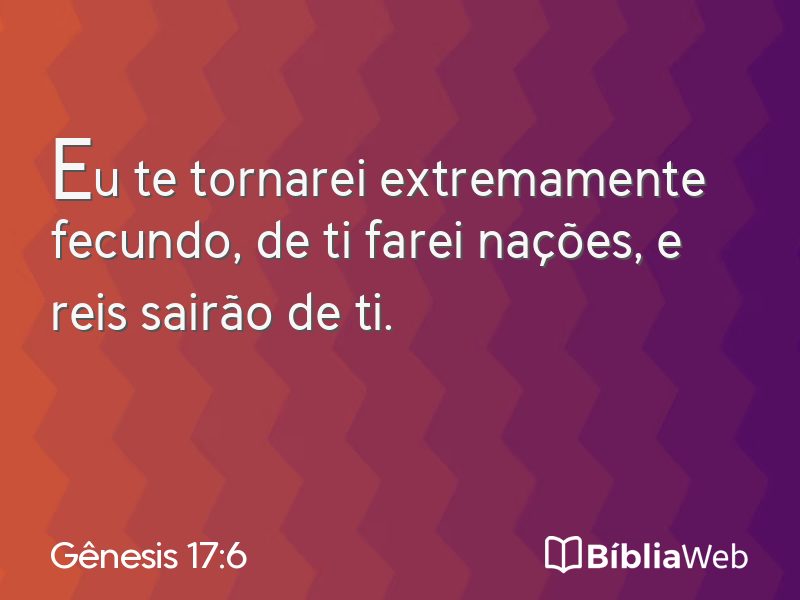 Gênesis 17:6 em imagem para compartilhar