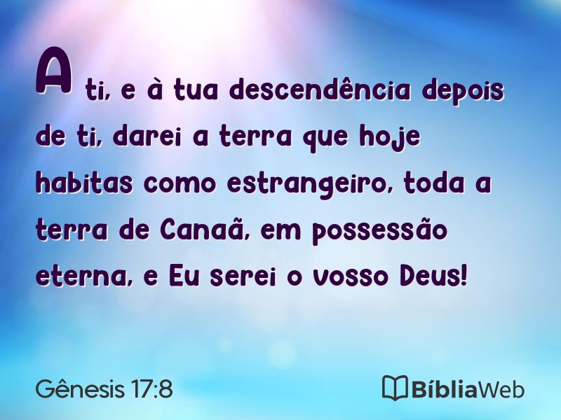 Gênesis 17:8 em imagem para compartilhar
