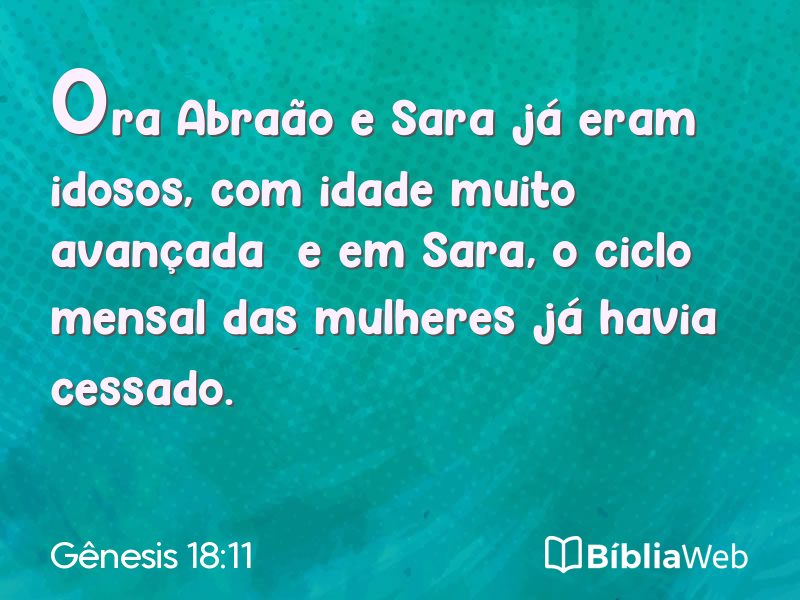 Gênesis 18:11 em imagem para compartilhar