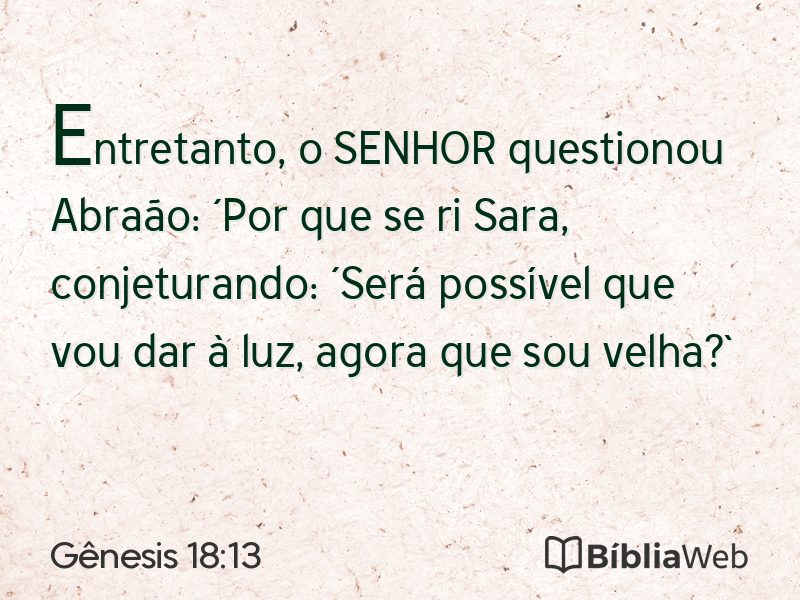 Gênesis 18:13 em imagem para compartilhar