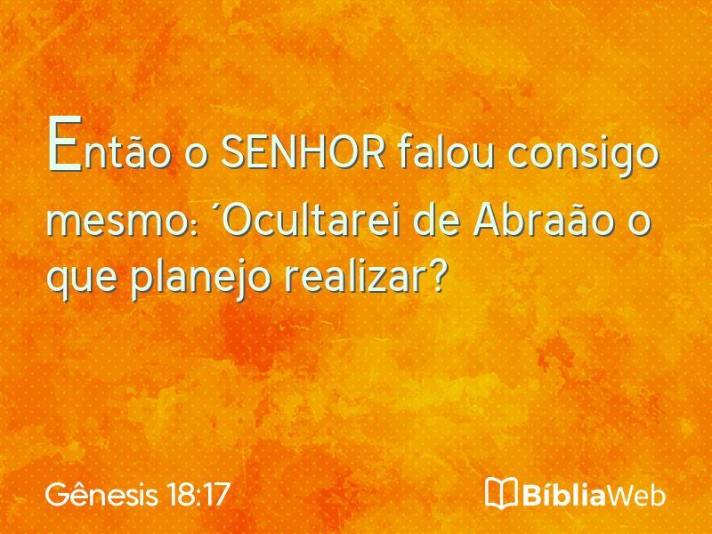 Gênesis 18:17 em imagem para compartilhar