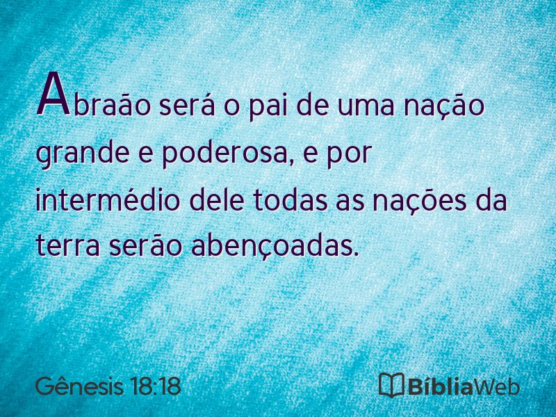 Gênesis 18:18 em imagem para compartilhar