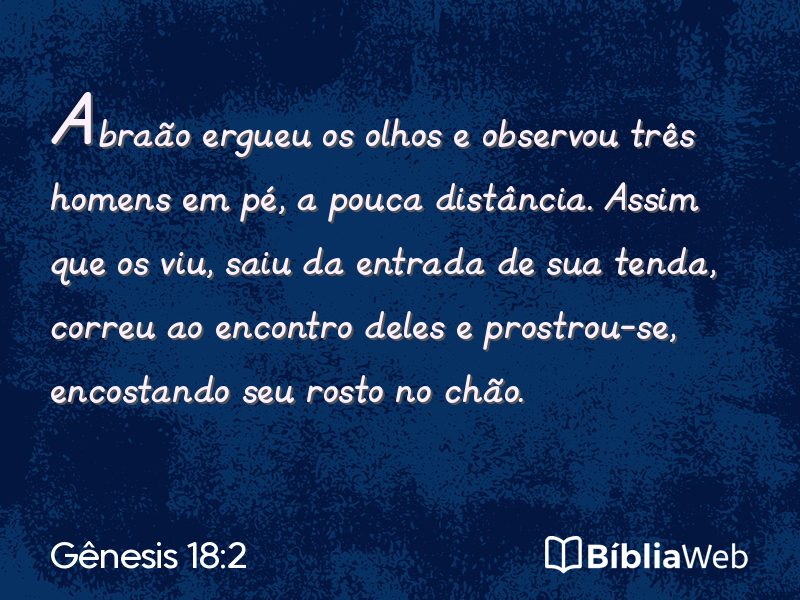 Gênesis 18:2 em imagem para compartilhar