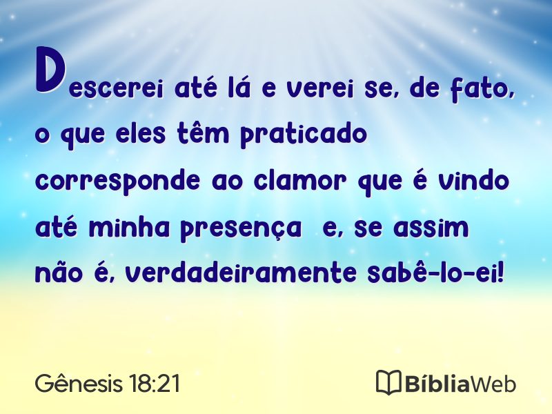 Gênesis 18:21 em imagem para compartilhar