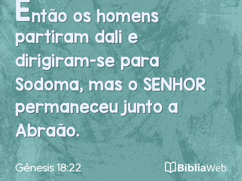Gênesis 18:22 em imagem para compartilhar