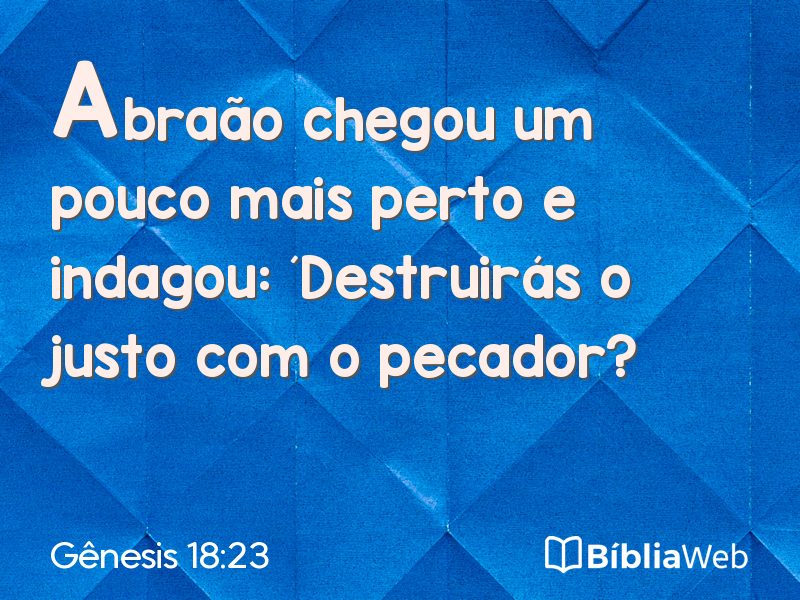 Gênesis 18:23 em imagem para compartilhar