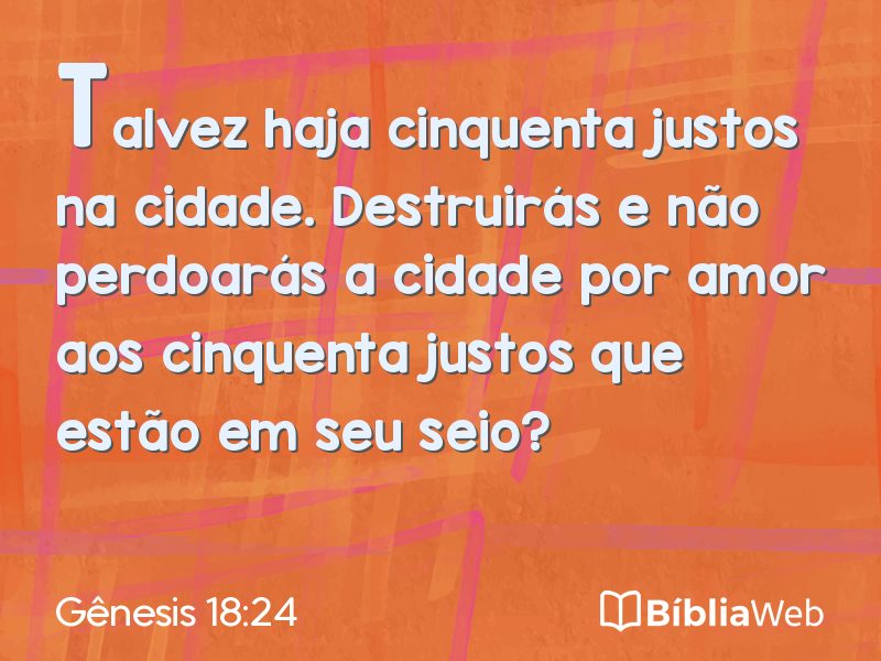 Gênesis 18:24 em imagem para compartilhar