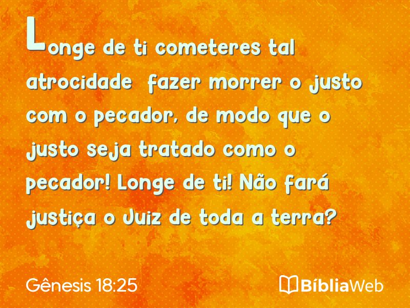 Gênesis 18:25 em imagem para compartilhar