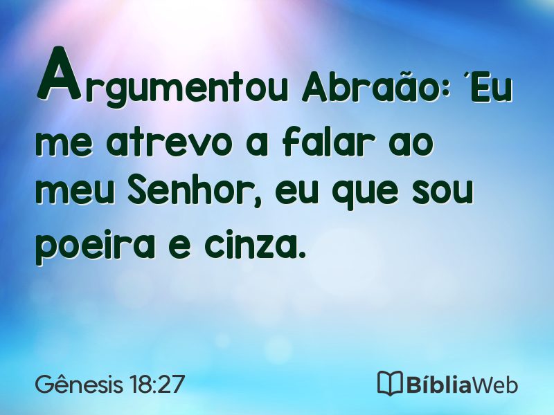 Gênesis 18:27 em imagem para compartilhar