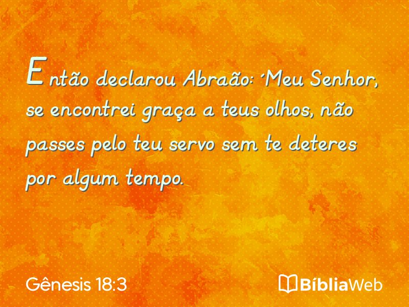 Gênesis 18:3 em imagem para compartilhar