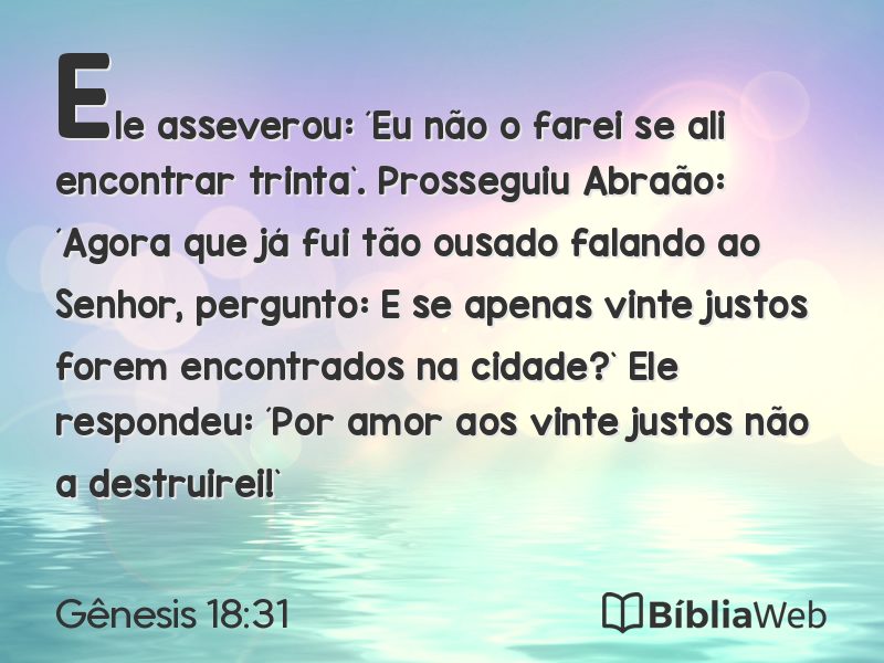 Gênesis 18:31 em imagem para compartilhar