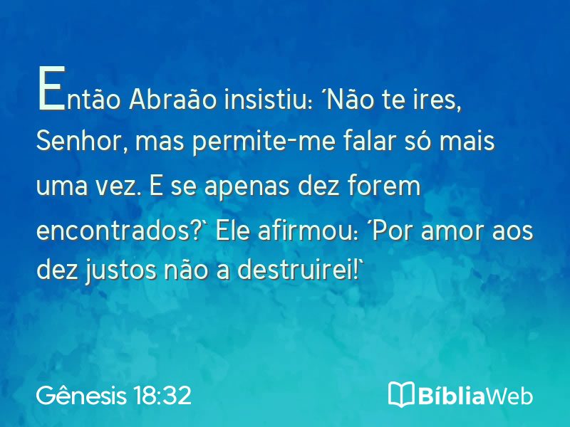 Gênesis 18:32 em imagem para compartilhar