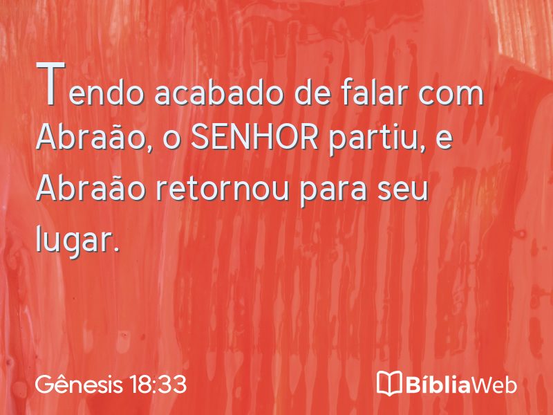 Gênesis 18:33 em imagem para compartilhar